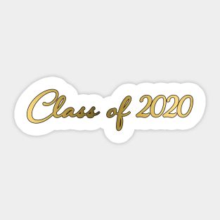 Class of 2020 Gold Digital Foil Design Sticker